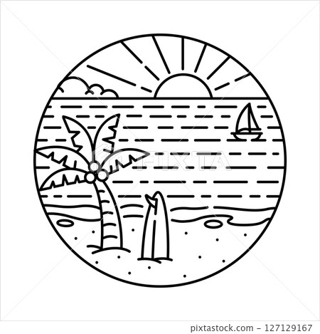 natural scenery in the frame illustration 127129167