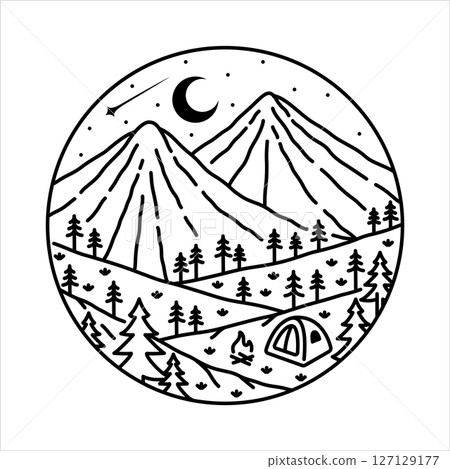 natural scenery in the frame illustration 127129177