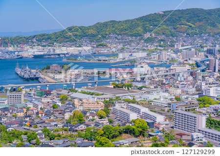 (Nagasaki Prefecture) Sasebo Port and Townscape (Nagasaki Prefecture) Sasebo Port and Townscape 127129299