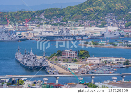 (Nagasaki Prefecture) Sasebo Port and Townscape (Nagasaki Prefecture) Sasebo Port and Townscape 127129309