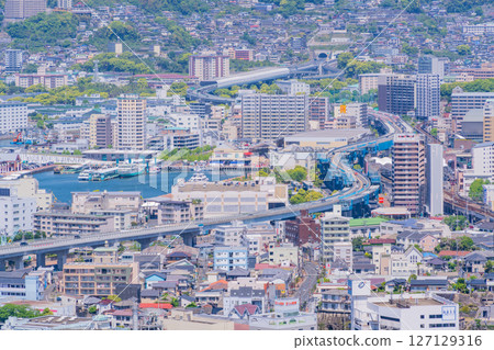 (Nagasaki Prefecture) Sasebo Port and Townscape 127129316