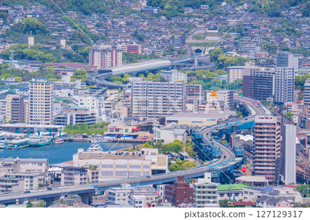 (Nagasaki Prefecture) Sasebo Port and Townscape (Nagasaki Prefecture) Sasebo Port and Townscape 127129317