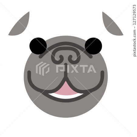 微笑哈巴狗圓插圖 127129573