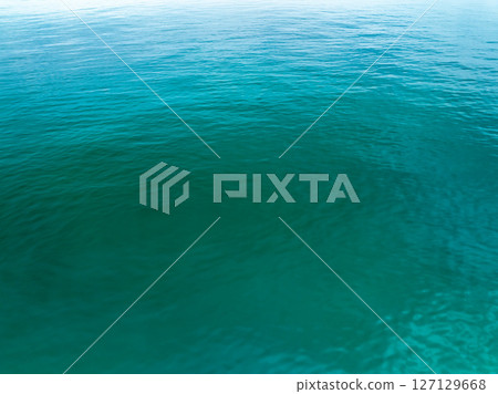 Top view sea surface nature background,Wide angle view ocean waves texture background. 127129668
