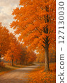 Fall trees in autumn 127130030