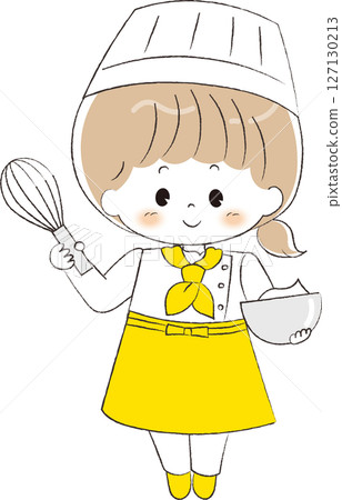 A girl in a pastry shop A girl in a pastry shop 127130213