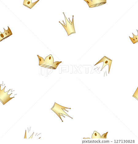 pattern with golden crowns pattern with golden crowns 127130828