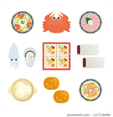 Saga gourmet illustration set 127130996