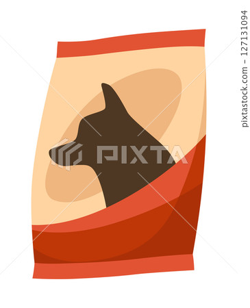 Dog accessory shop icon. Dog feed. Petshop supermarket. Pet accessory. Vector cartoon illustration in flat style Dog accessory shop icon. Dog feed. Petshop supermarket. Pet accessory. Vector cartoon illustration in flat style 127131094