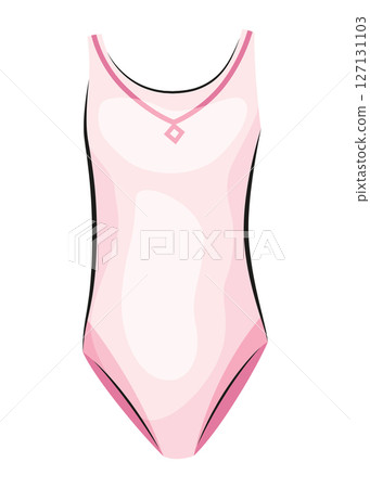 Ballet accessorie. Part of pink ballet dress. Vector hand drawn sketch style object 127131103