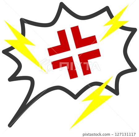 Illustration of speech bubbles expressing yelling or anger 127131117