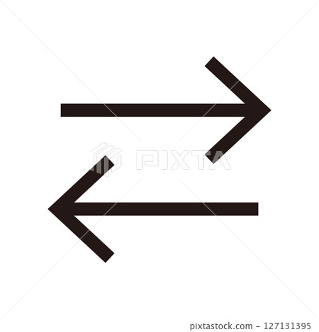 Simple arrow icon illustration left and right 127131395