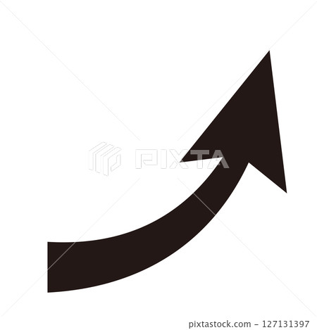 Simple upward arrow icon illustration 127131397