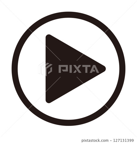 Simple arrow icon illustration play mark Simple arrow icon illustration play mark 127131399