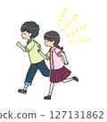 Boys and girls running with a smile 127131862
