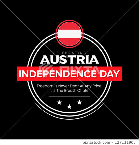 Happy Austria Independence Day - October 26th - Austrian Flag Design 127131903