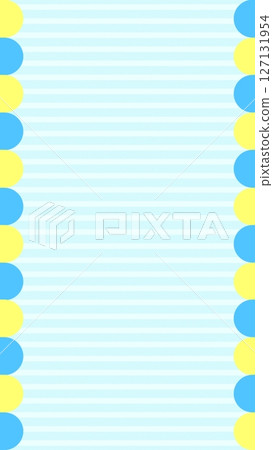 Yellow and blue striped pop frame 127131954