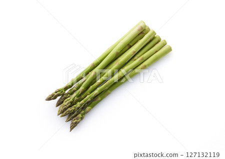 green asparagus on white background 127132119