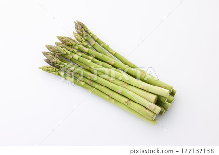 green asparagus on white background green asparagus on white background 127132138