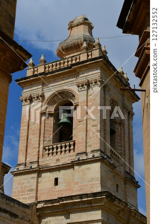 Republic of Malta, Malta Island, Three Cities, Vittoriosa, St. Lawrence's Church, Bell Tower 127132552
