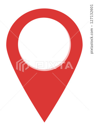 Illustration material: Map pin vector pin point. pin location icons. 127132601