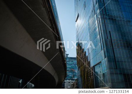 城市摩天大樓與橋樑景觀 城市摩天大樓與橋樑景觀 127133154