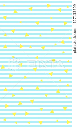 Blue stripes and yellow triangles background 127133309