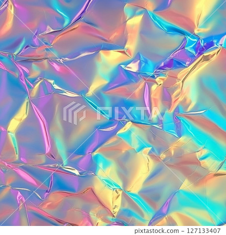 Holographic Rainbow Foil Iridescent Texture Background 127133407
