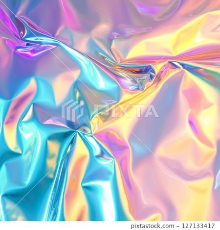 Holographic Rainbow Foil Iridescent Texture Background 127133417
