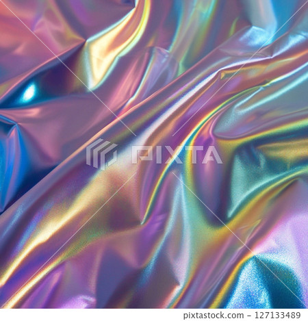Holographic Rainbow Foil Iridescent Texture Background 127133489