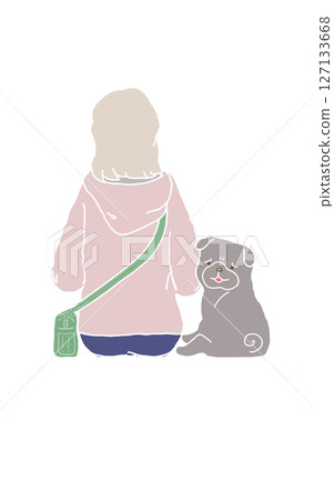 Walk with a dog 127133668