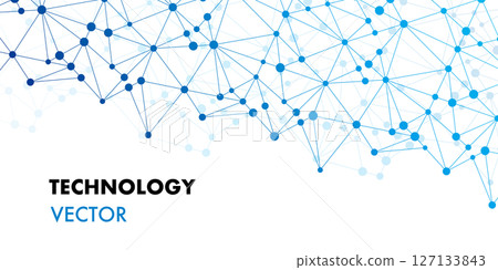 Background technology polygon triangle connection near future blue 127133843
