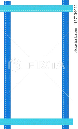 藍色可愛絲帶框架 127134063