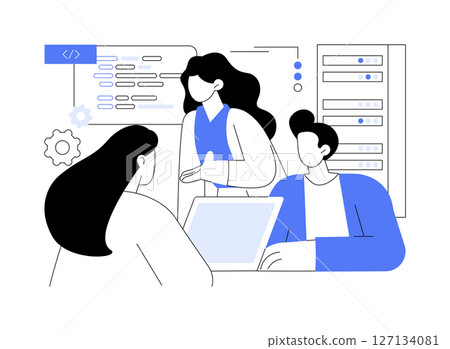 Software development and engineering isolated cartoon vector illustrations. 127134081