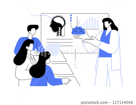 Anatomy lecture isolated cartoon vector illustrations. 127134098