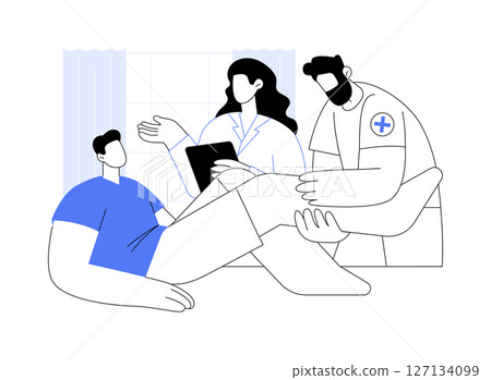 Physical therapy isolated cartoon vector illustrations. 127134099
