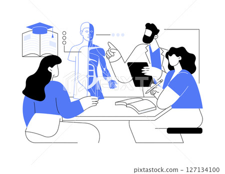 Kinesiology isolated cartoon vector illustrations. 127134100