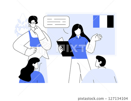 French isolated cartoon vector illustrations. French isolated cartoon vector illustrations. 127134104