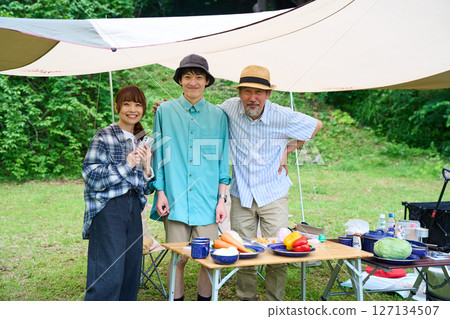 露營 戶外烤肉BBQ 家庭 親子 127134507