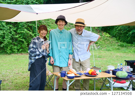 露營 戶外烤肉BBQ 家庭 親子 127134508