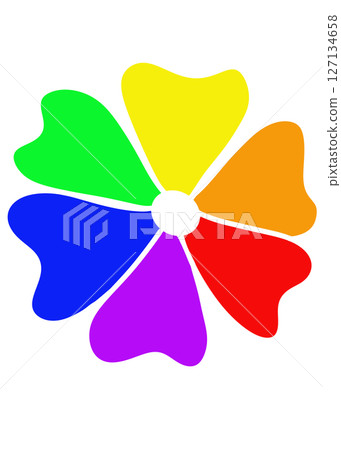 Drawing of colorful rainbow pride color 127134658