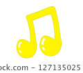 Yellow musical note 127135025