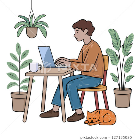 Home office setup for remote work crafting a cozy space for virtual meetings Home office setup for remote work crafting a cozy space for virtual meetings 127135080