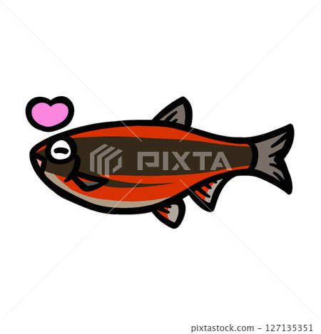 Illustration of a cute happy dace 127135351