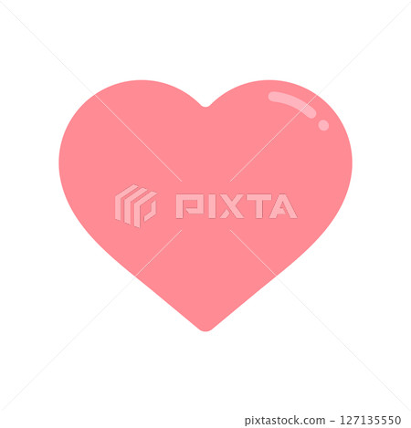 Simple and cute pink heart-shaped icon - Image material for love, romance, Valentine's Day Simple and cute pink heart-shaped icon - Image material for love, romance, Valentine's Day 127135550