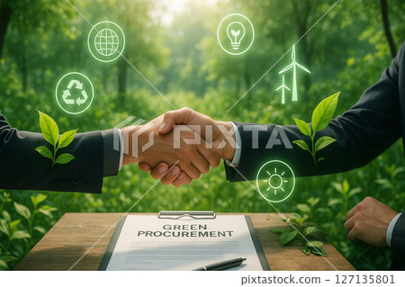 Green procurement supports sustainable supply chain efforts with eco friendly practices and collaboration for greener future and environmental care 127135801