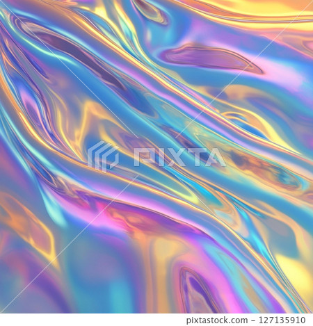Holographic Rainbow Foil Iridescent Texture Background 127135910