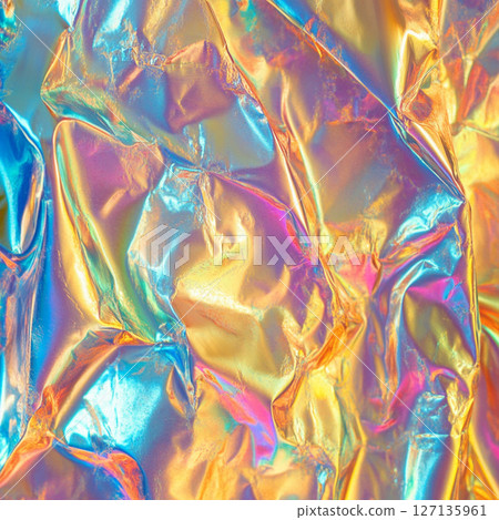 Holographic Rainbow Foil Iridescent Texture Background 127135961