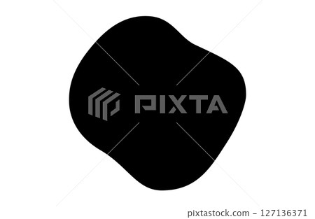 Black silhouette fluid shapes. Black silhouette fluid shapes. 127136371