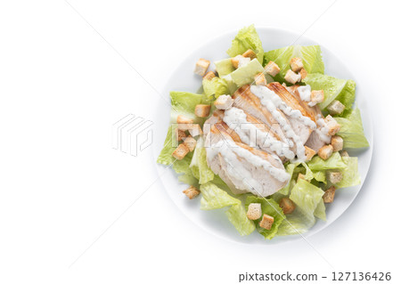 Crunchy Caesar salad with chicken Crunchy Caesar salad with chicken 127136426